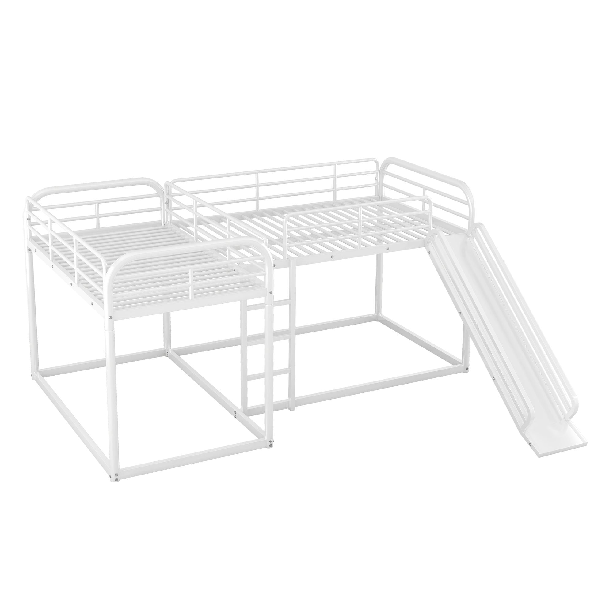Twin Bunk Bed with Slide & Ladder - Just Better Bunk Beds