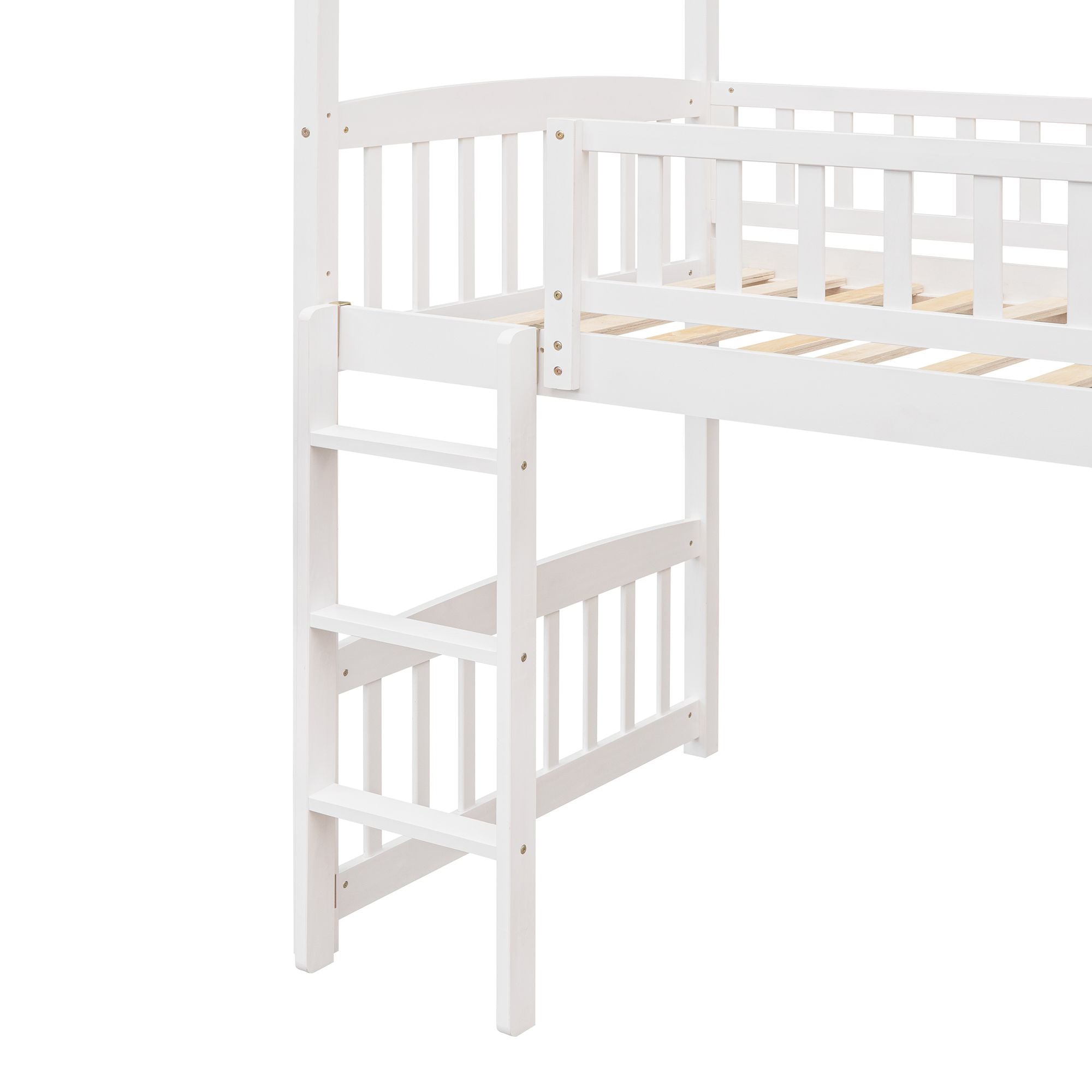 Twin Loft Bed with Slide & Ladder - Just Better Bunk Beds