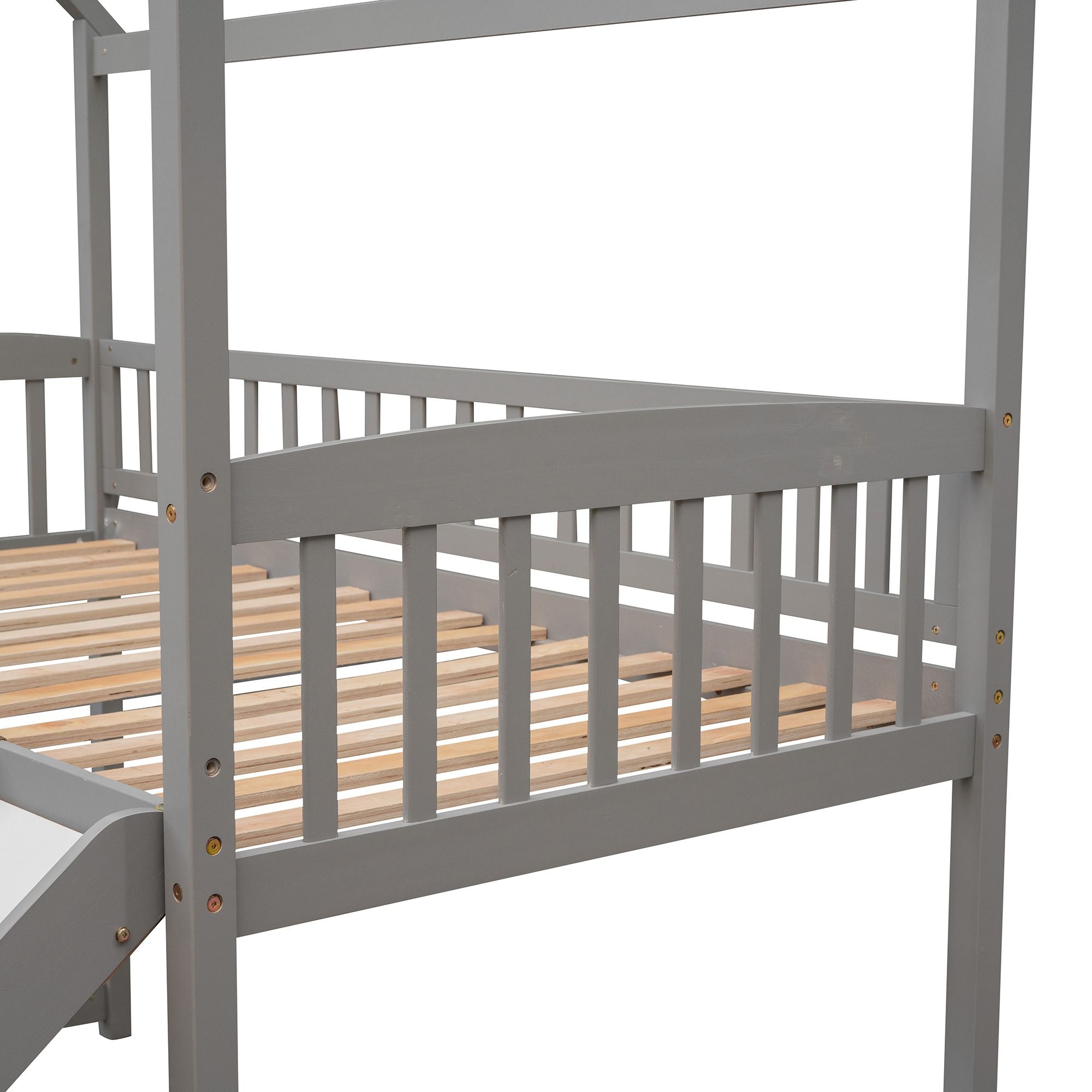Twin Loft Bed with Slide & Ladder - Just Better Bunk Beds
