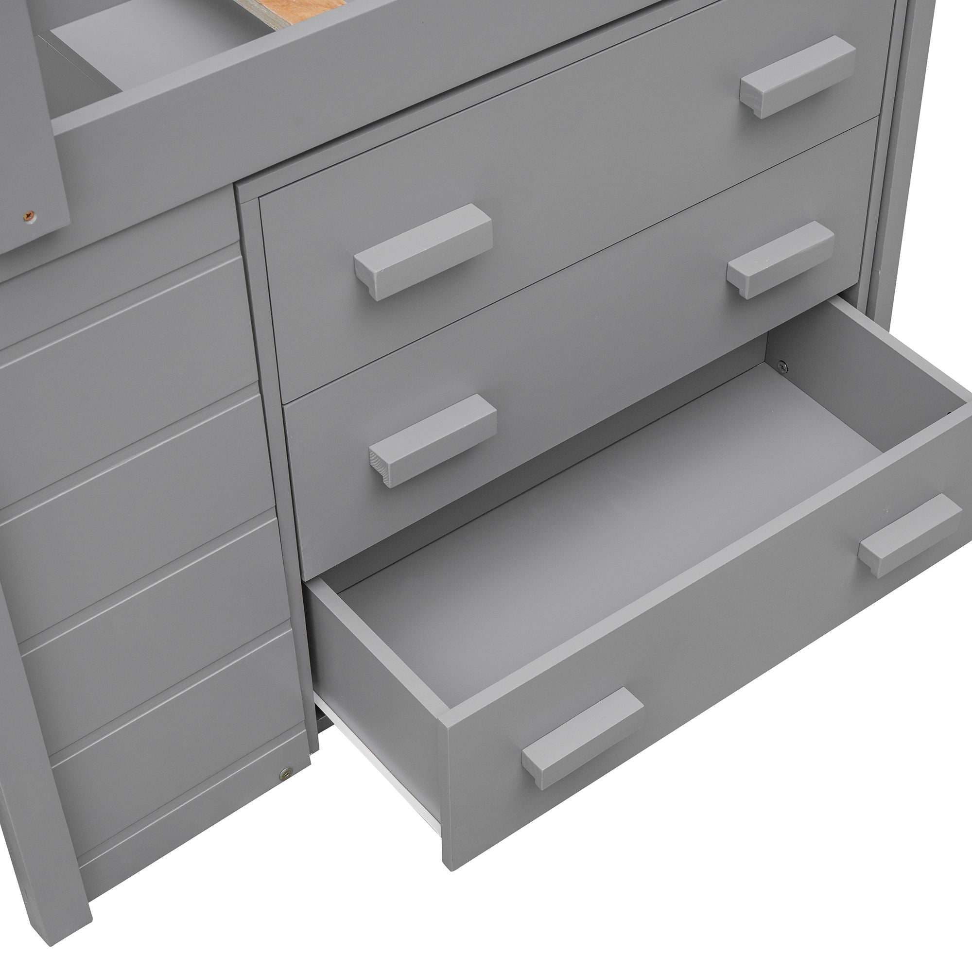 Twin Loft Bed with Shelves - Just Better Bunk Beds