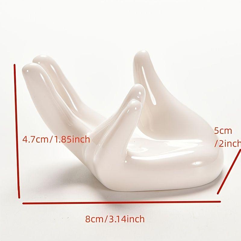 1pc White Ceramic Hand Rest-3