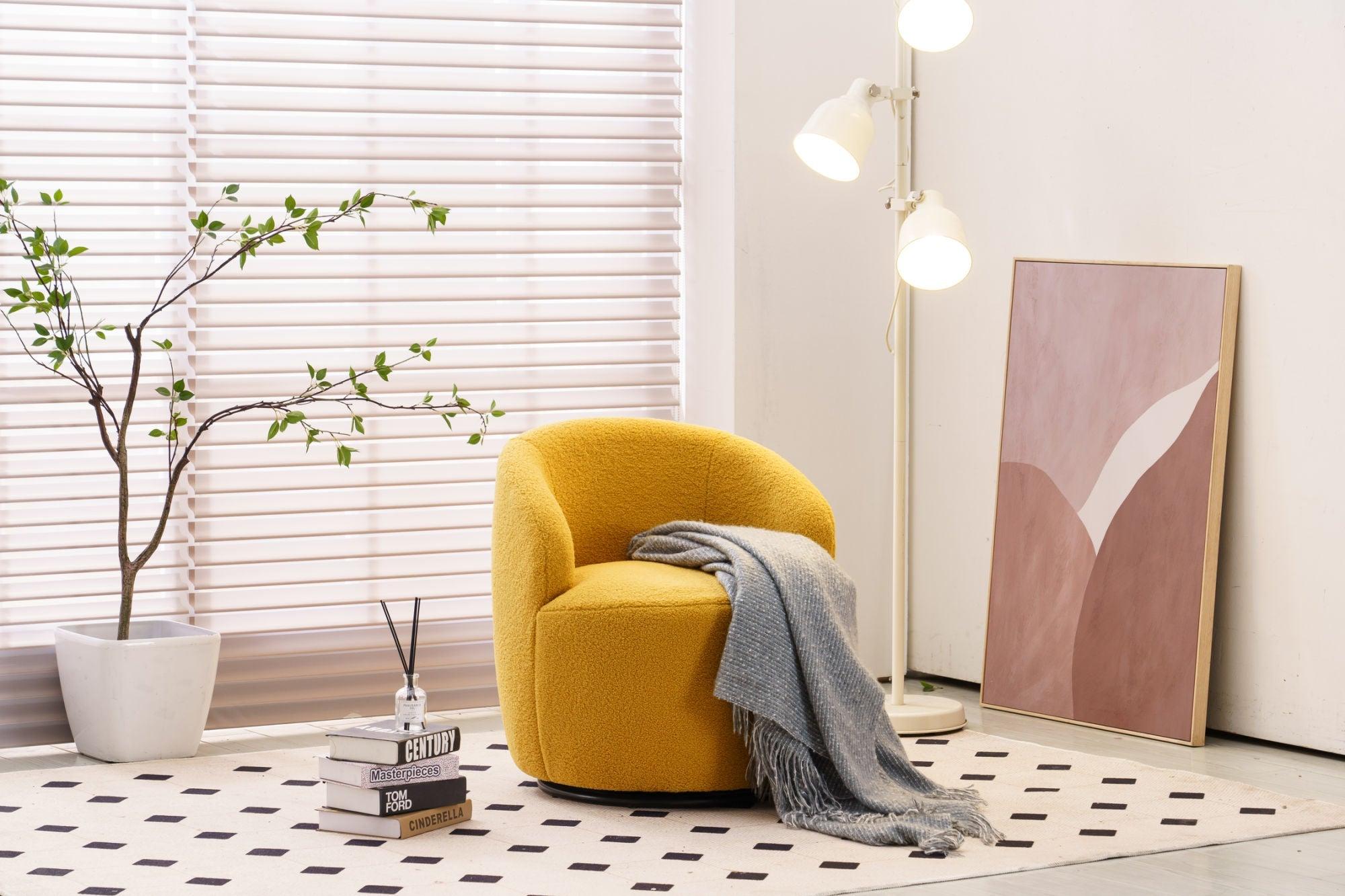 Fabric Swivel Armchair "3 Colors" - PRHOMZ