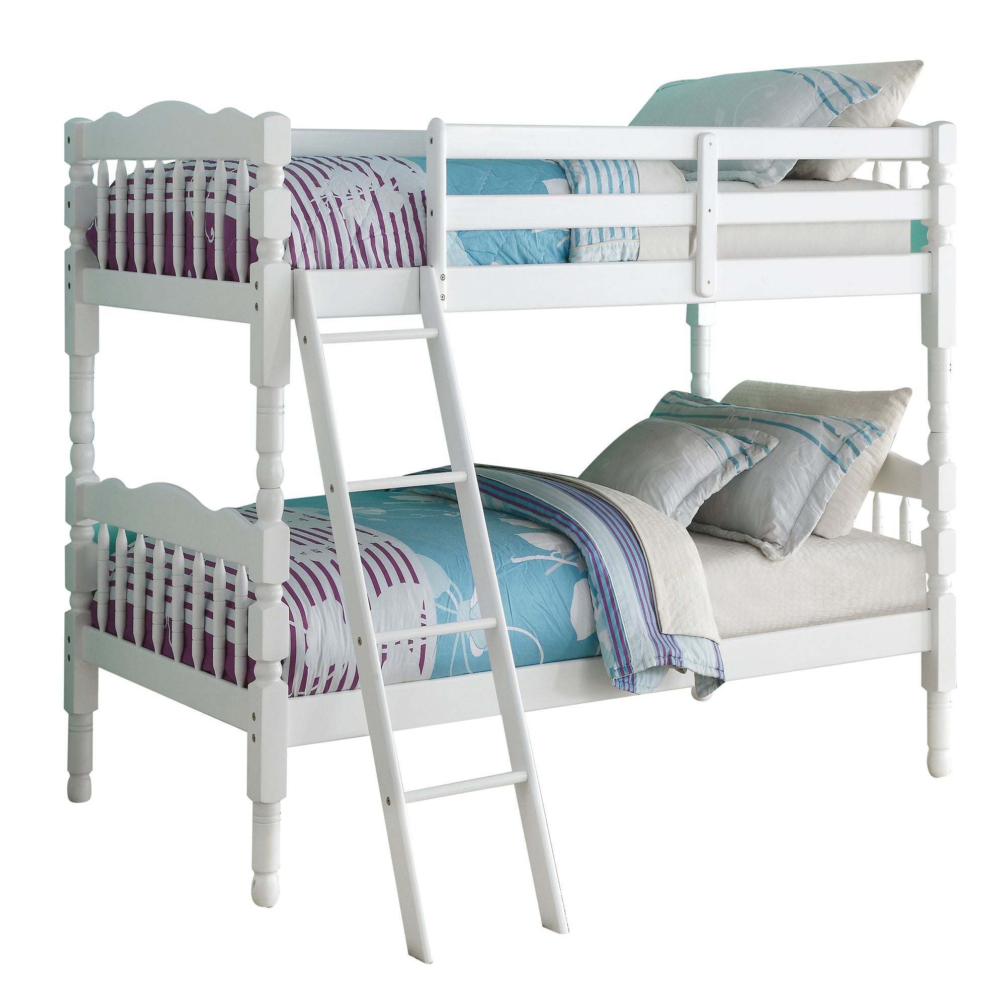 Twin Over Twin Bunk Bed - White - Just Better Bunk Beds