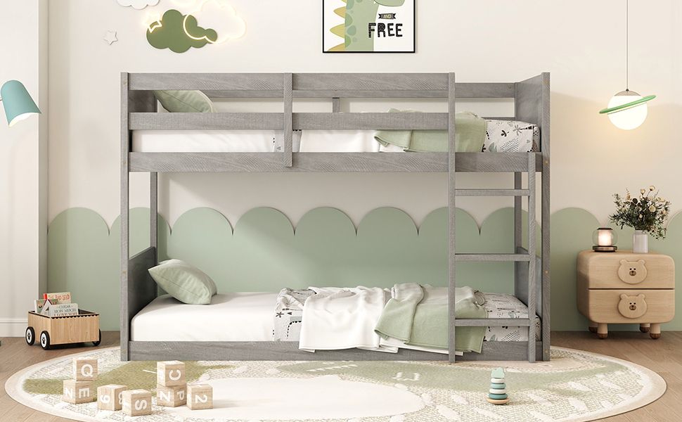 Twin Wood Bunk Bed - White - Just Better Bunk Beds