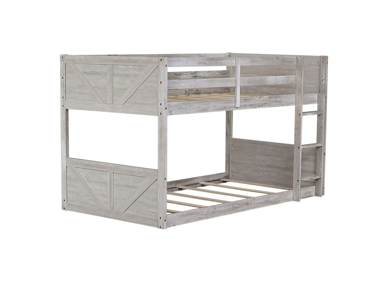 Twin Wood Bunk Bed - White - Just Better Bunk Beds