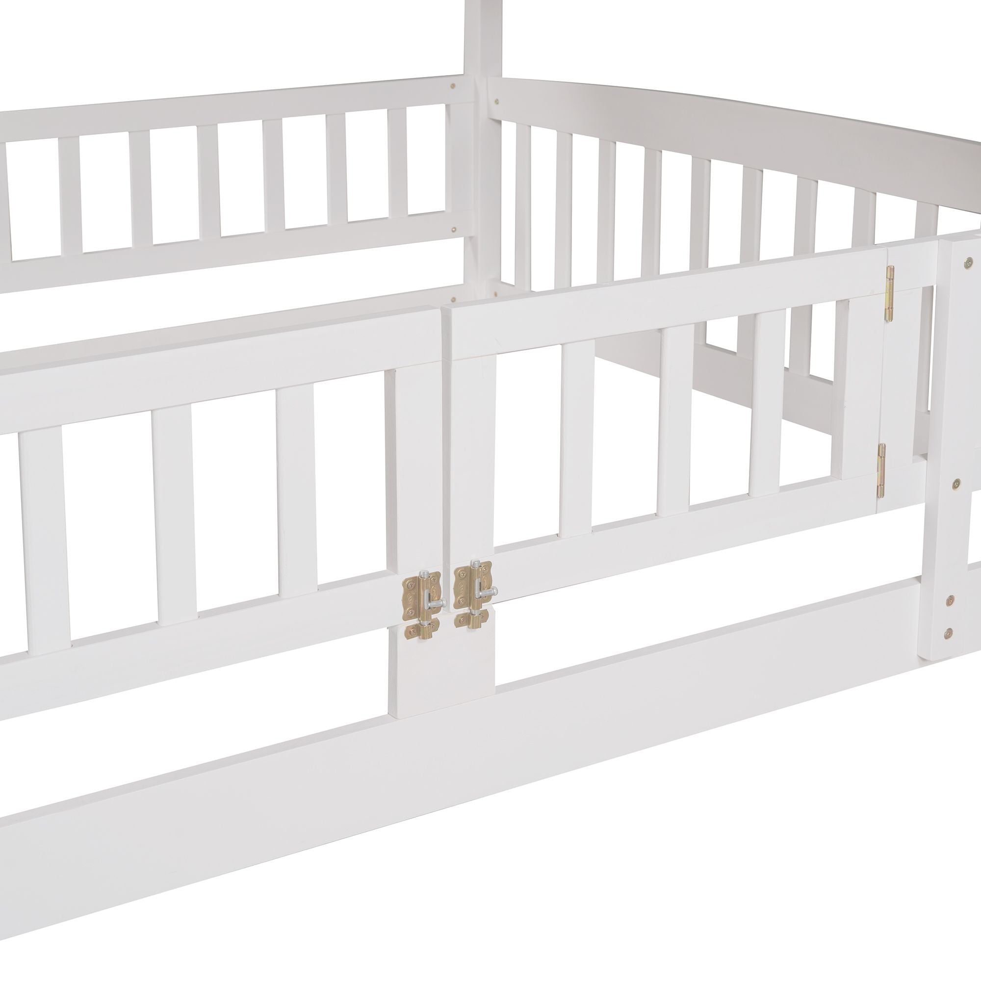 Full Over Full Bunk Bed with Slide - White - Just Better Bunk Beds