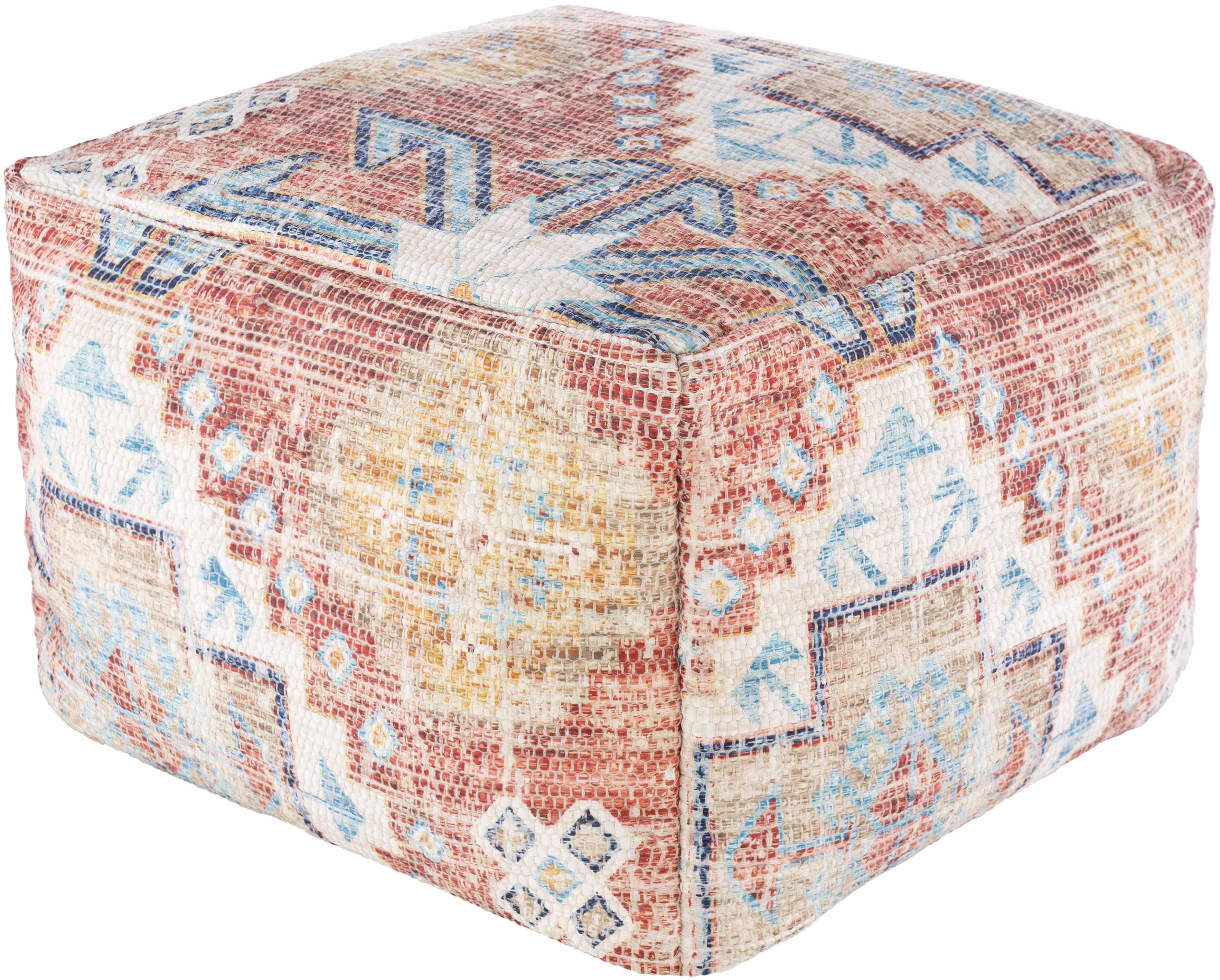 Dulwich Handwoven Neutral Pouf-0