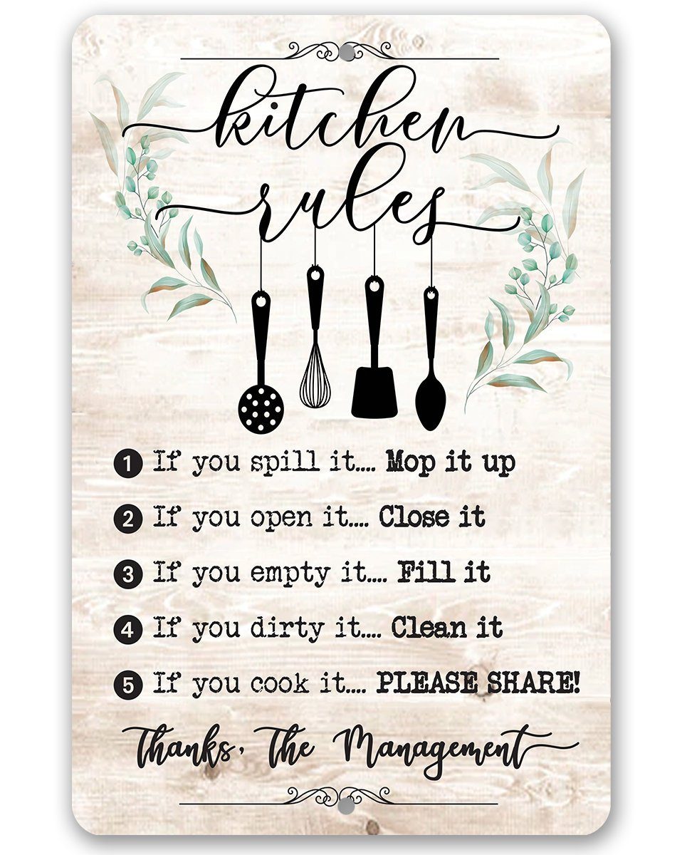 Kitchen Rules - Metal Sign