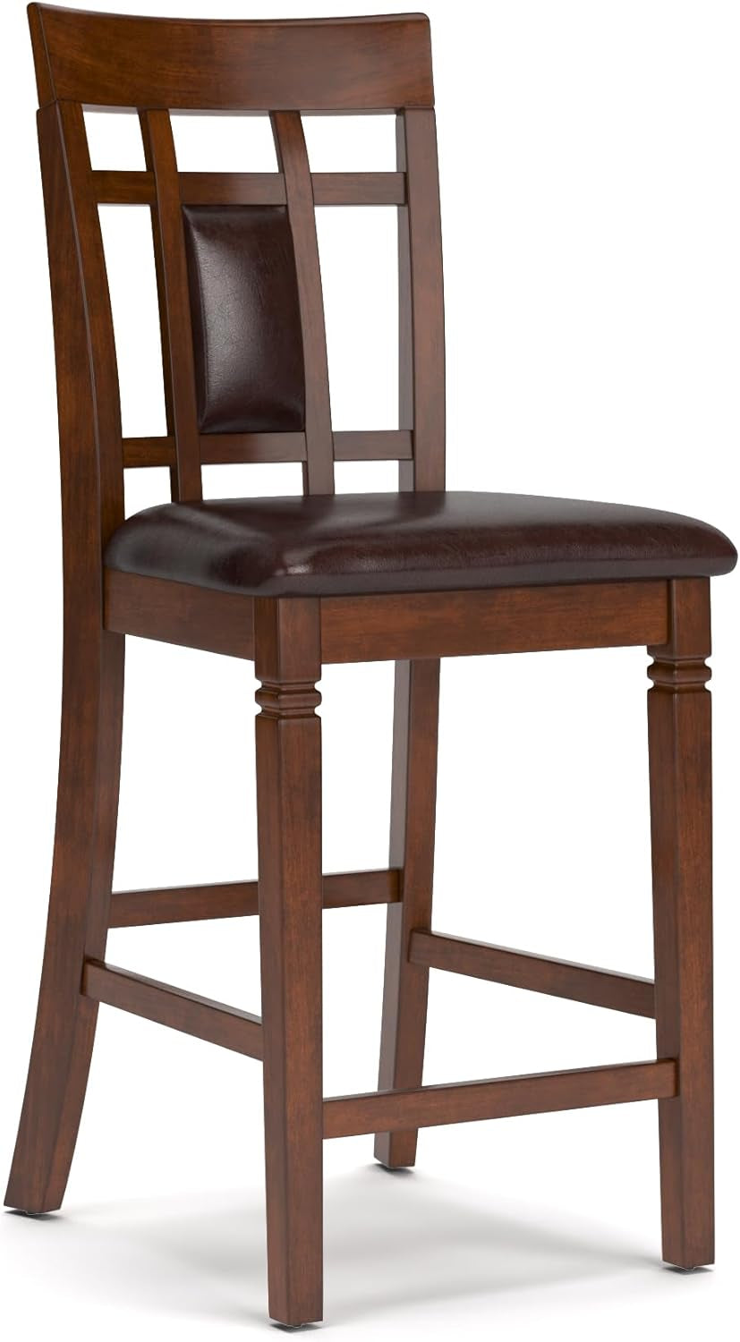 Counter Height Dining Set Brown With Table And 4 Barstools