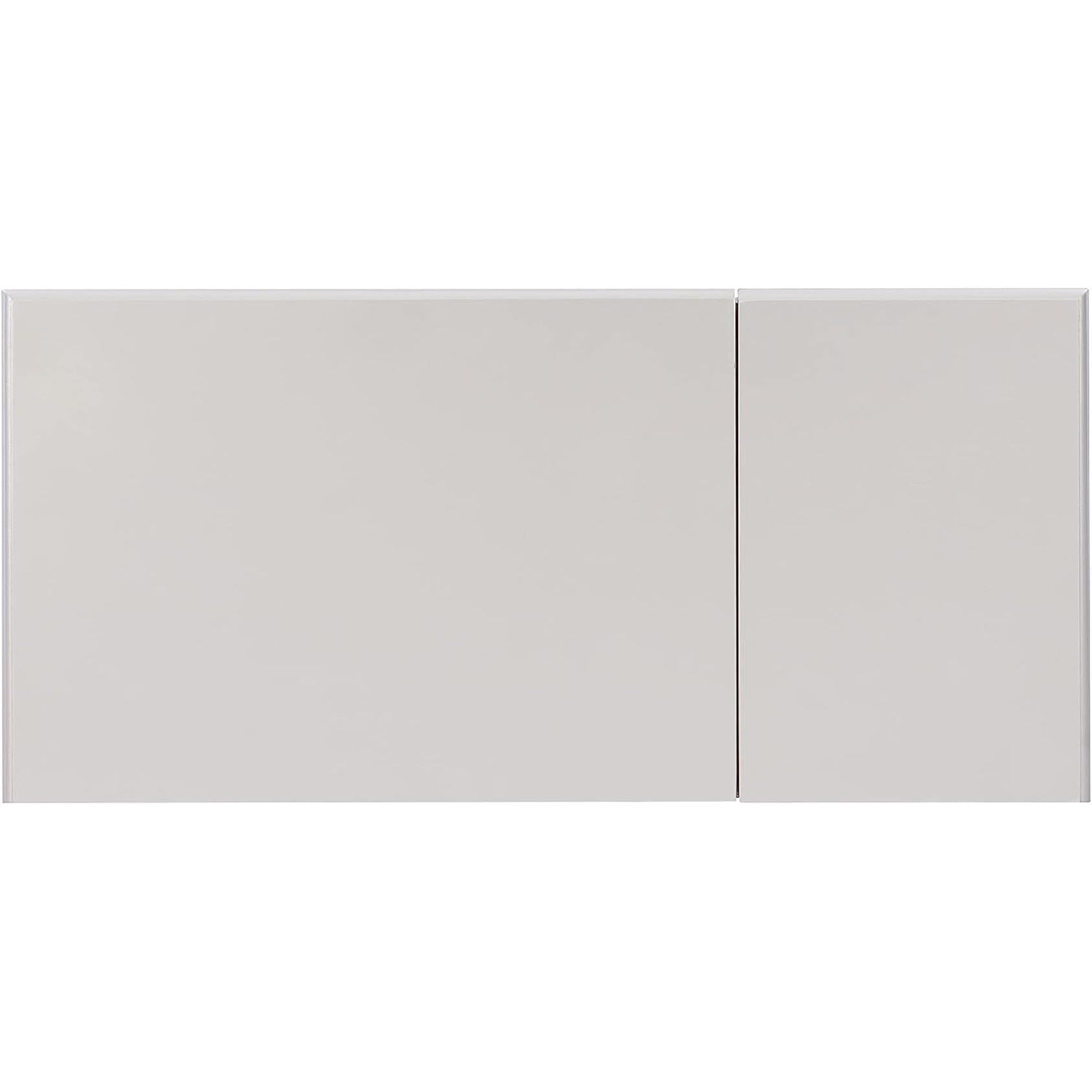 Silver Vanity Set With Hidden Storage And Mirror Accent