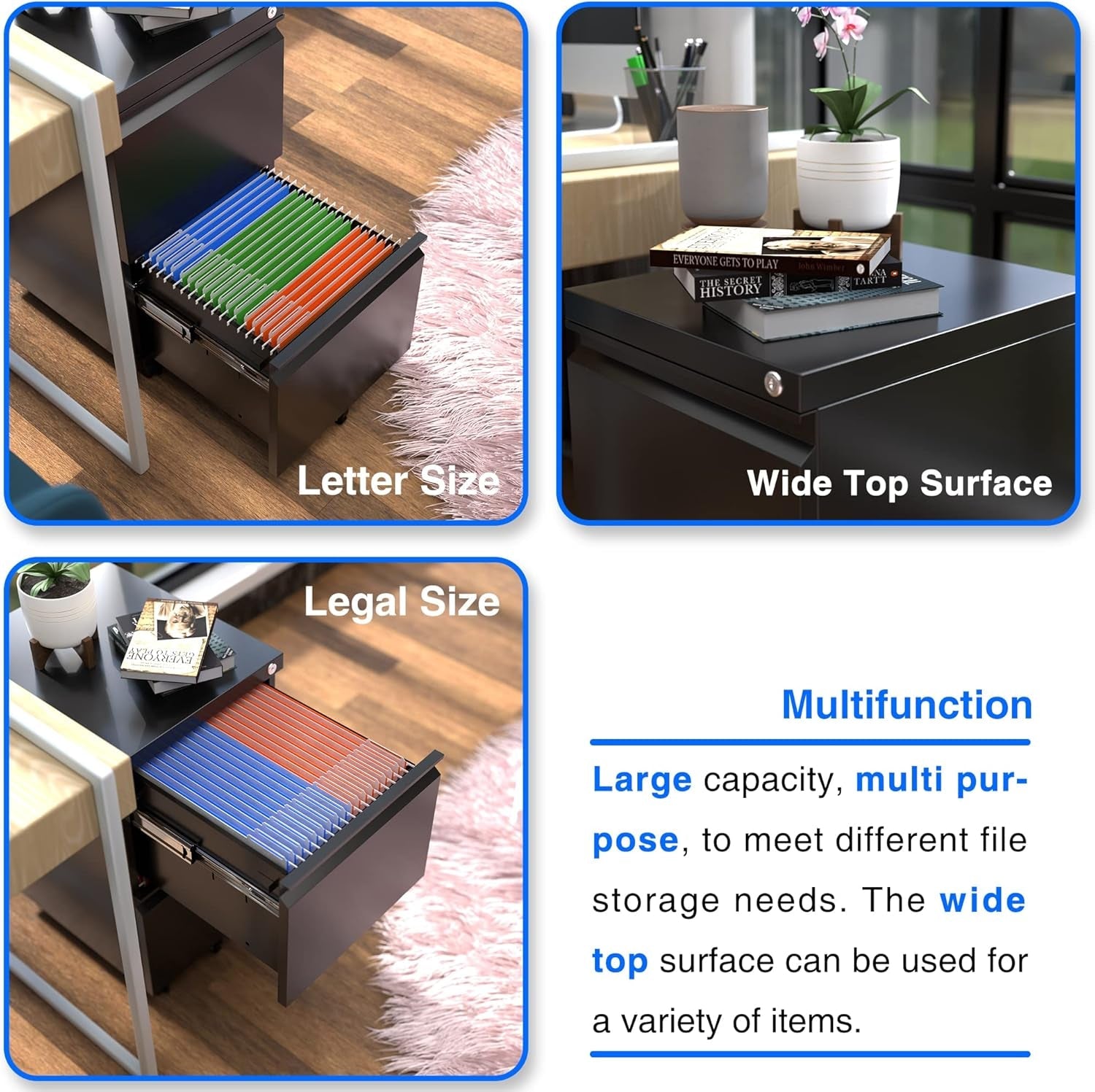 2 Drawer Vertical File Cabinet With Lock Letter Size