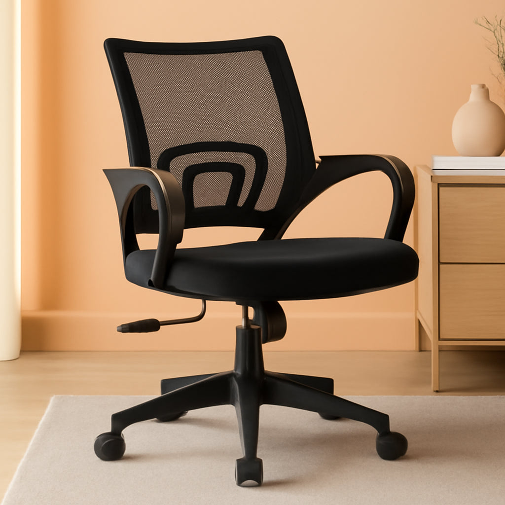 Ergonomic Office Chair Lumbar Support Mesh Back Black