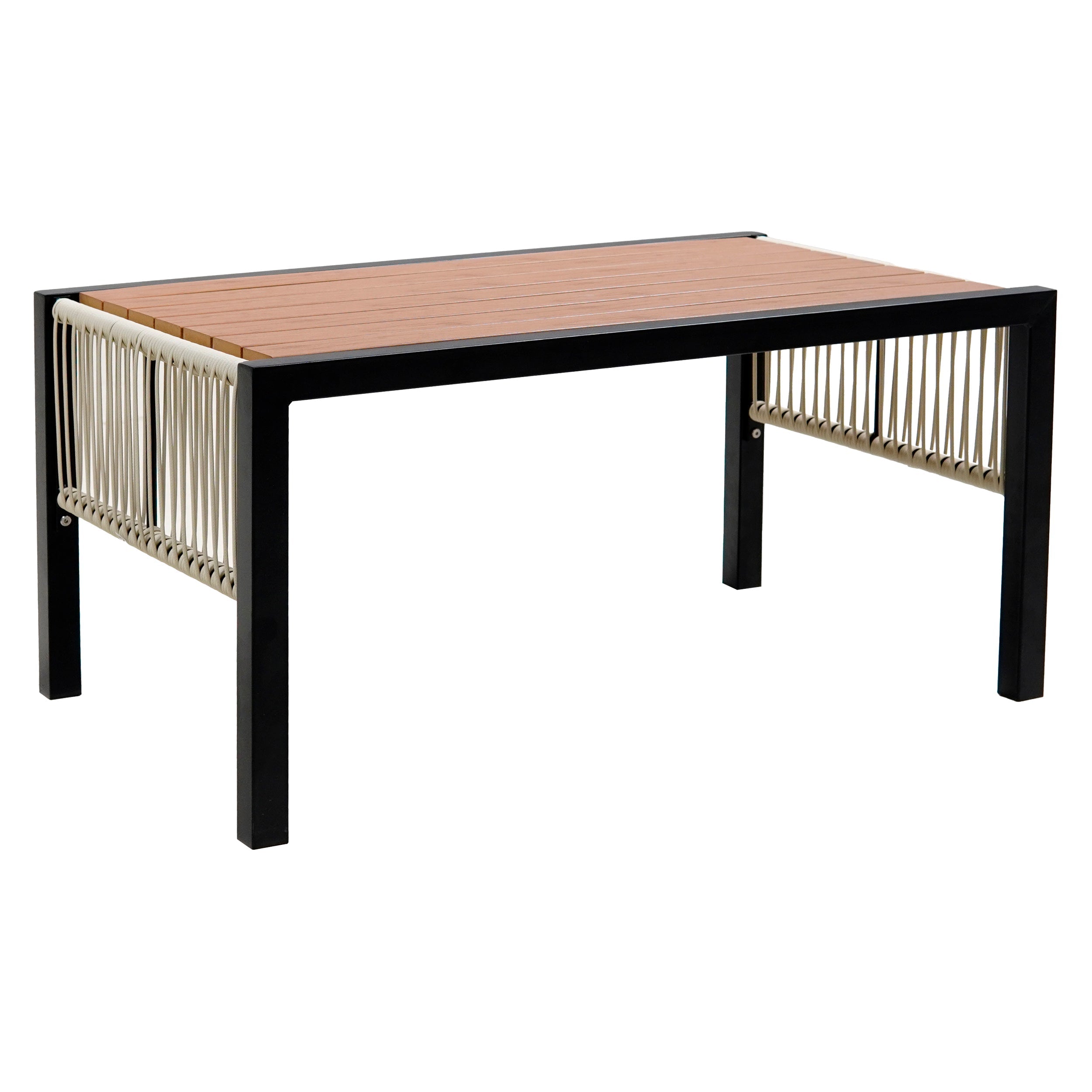 U_Style Multi-person Outdoor Iron Sofa Set with Table
