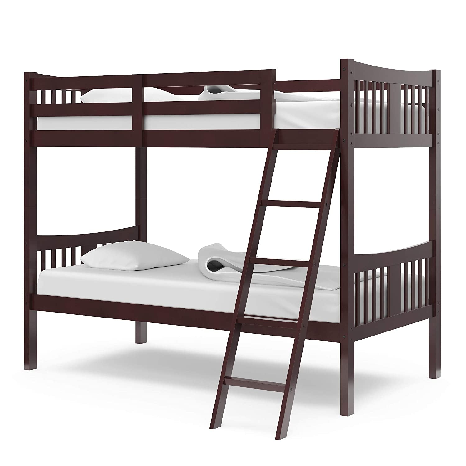 Espresso Twin Over Twin Bunk Bed GREENGUARD Gold Certified