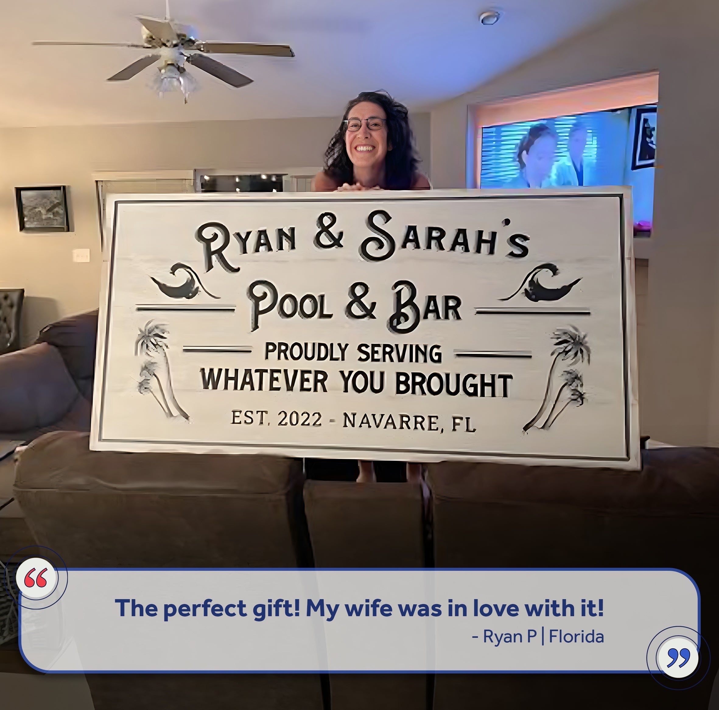 Personalized Rustic Pool Sign