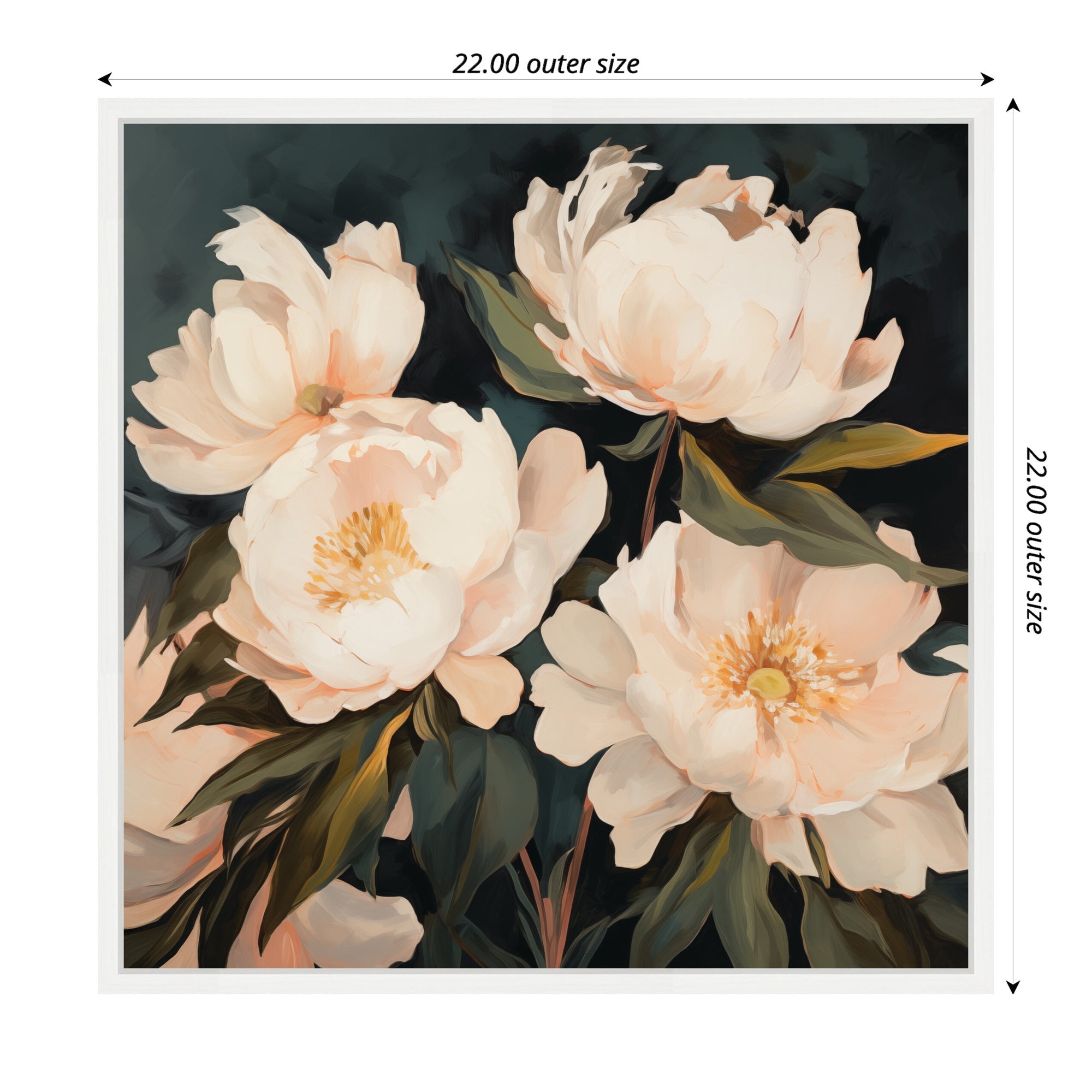 Sylvie Beautiful Painterly Floral Bouquets 2 Framed Canvas by The Creative Bunch Studio