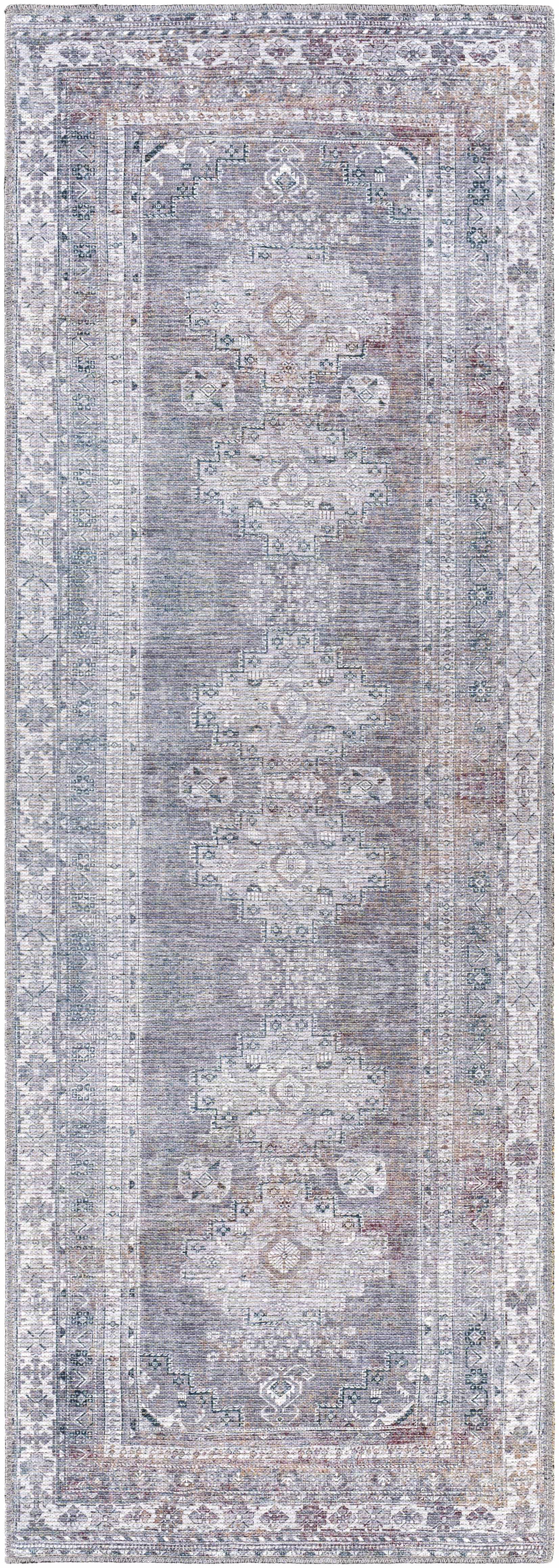 Baltinglass Gray Washable Rug - PRHOMZ