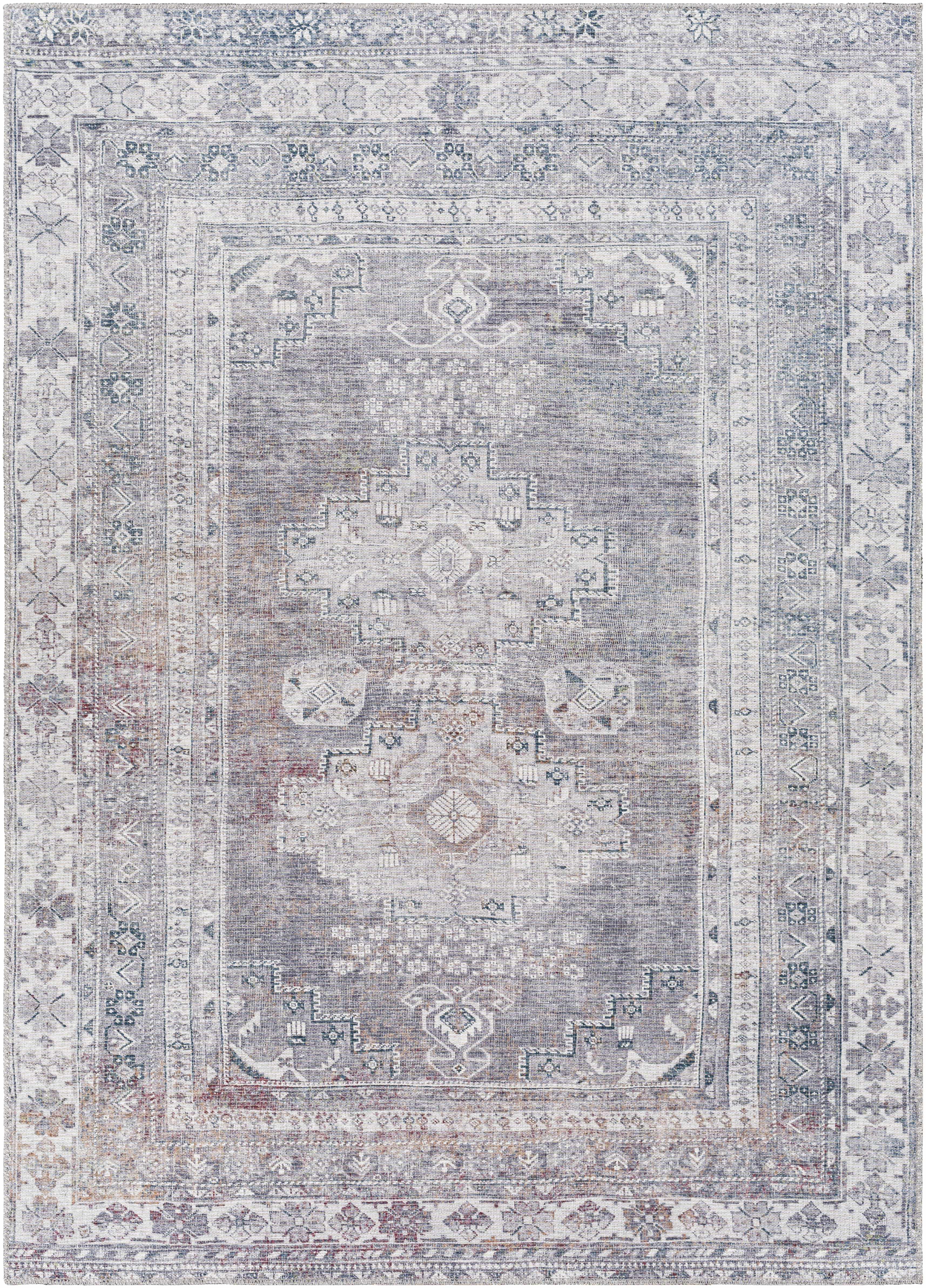 Baltinglass Gray Washable Rug - PRHOMZ
