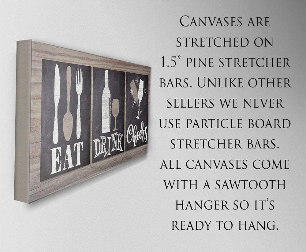 Eat Drink Cheers - Canvas