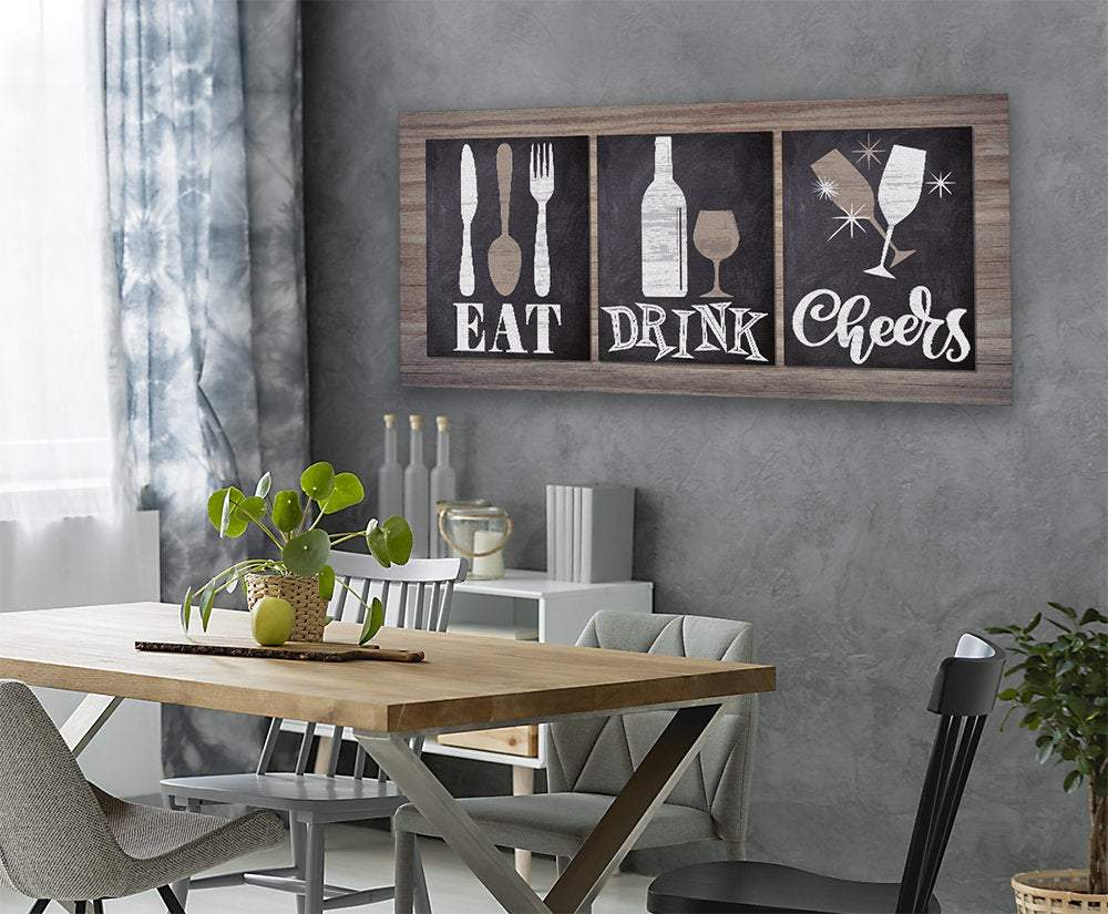 Eat Drink Cheers - Canvas