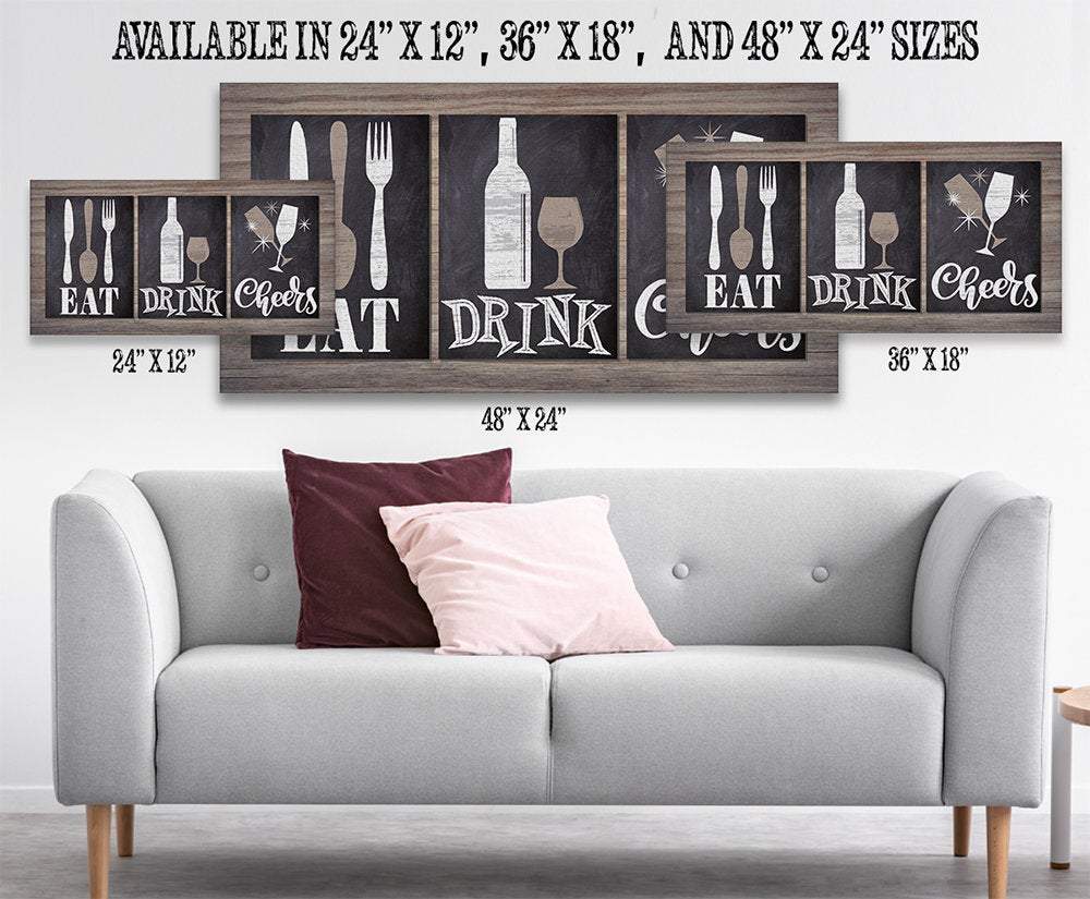 Eat Drink Cheers - Canvas