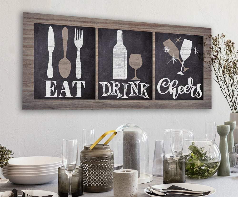 Eat Drink Cheers - Canvas