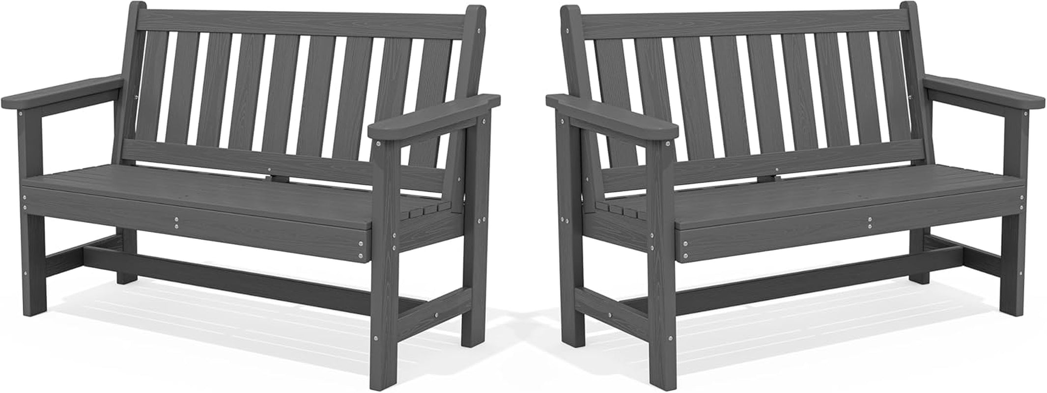Weatherproof Two-Person Outdoor Bench With High Weight Capacity