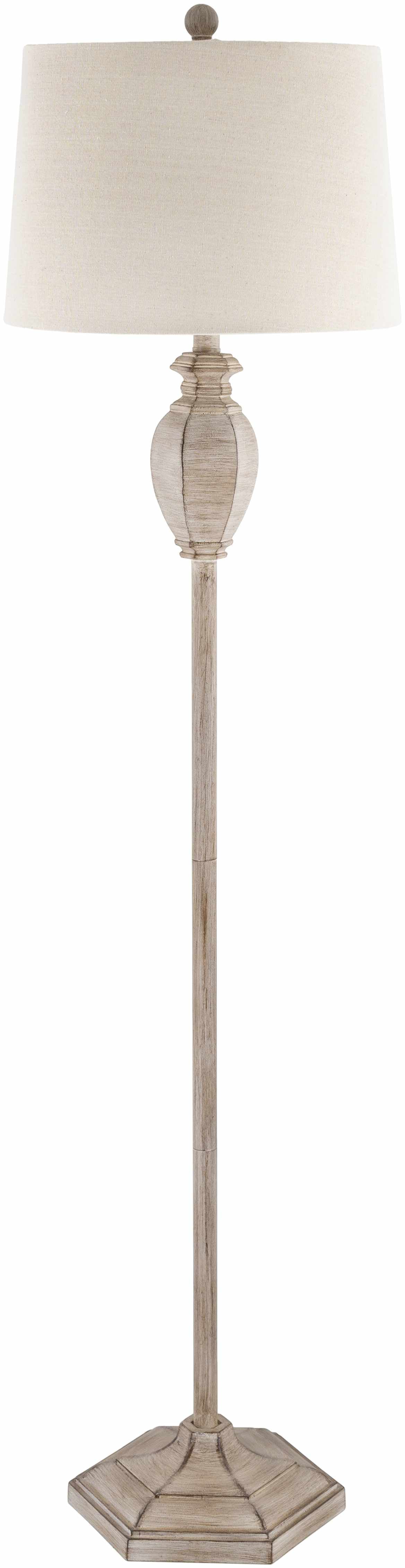 Esmeralda Resin Gray & Beige Floor Lamp-0
