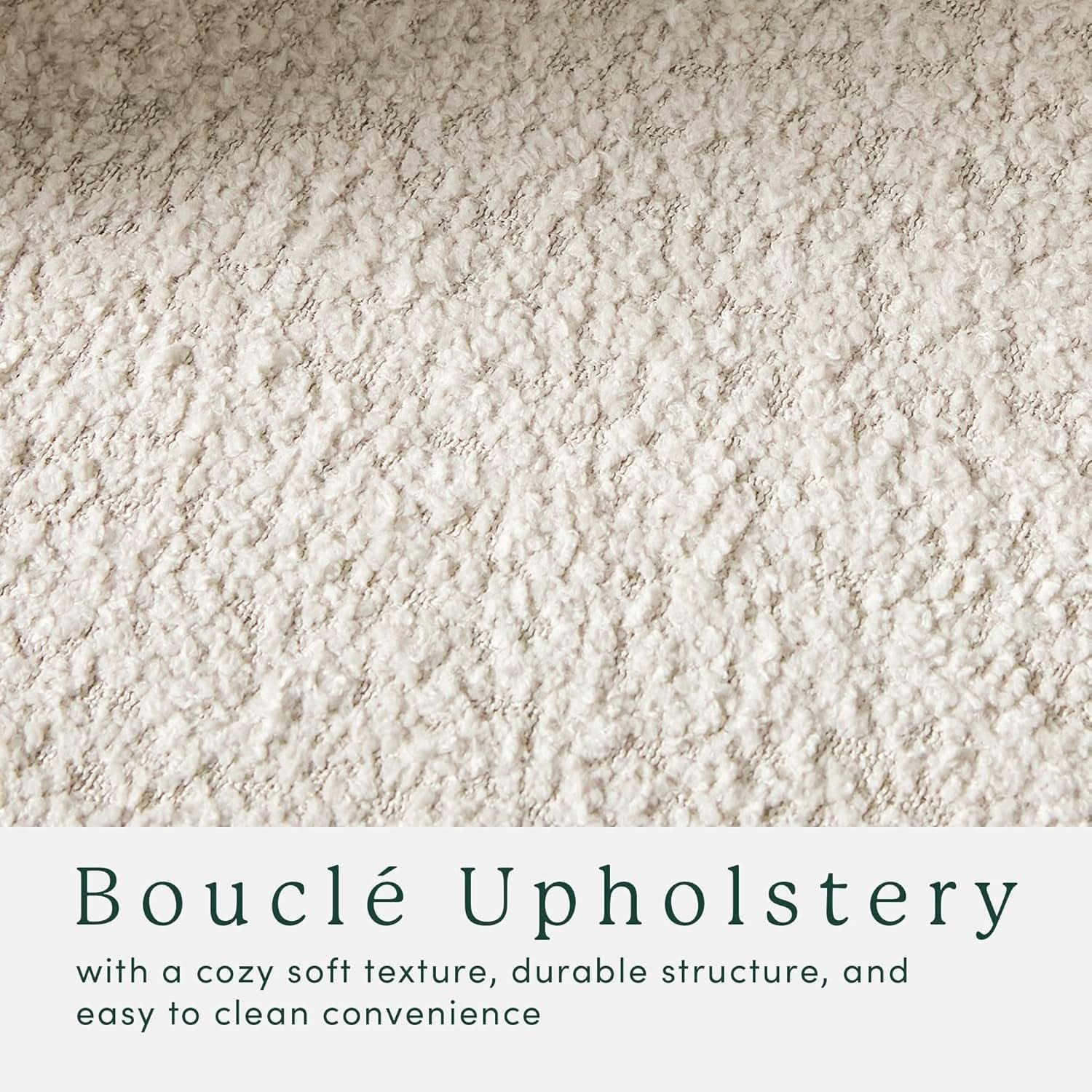 Contemporary Large Ivory Storage Ottoman With Legs