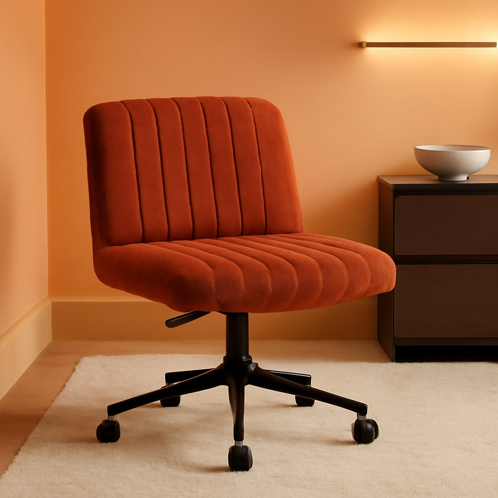 Orange Pocket Spring Office Chair For Computer Desk