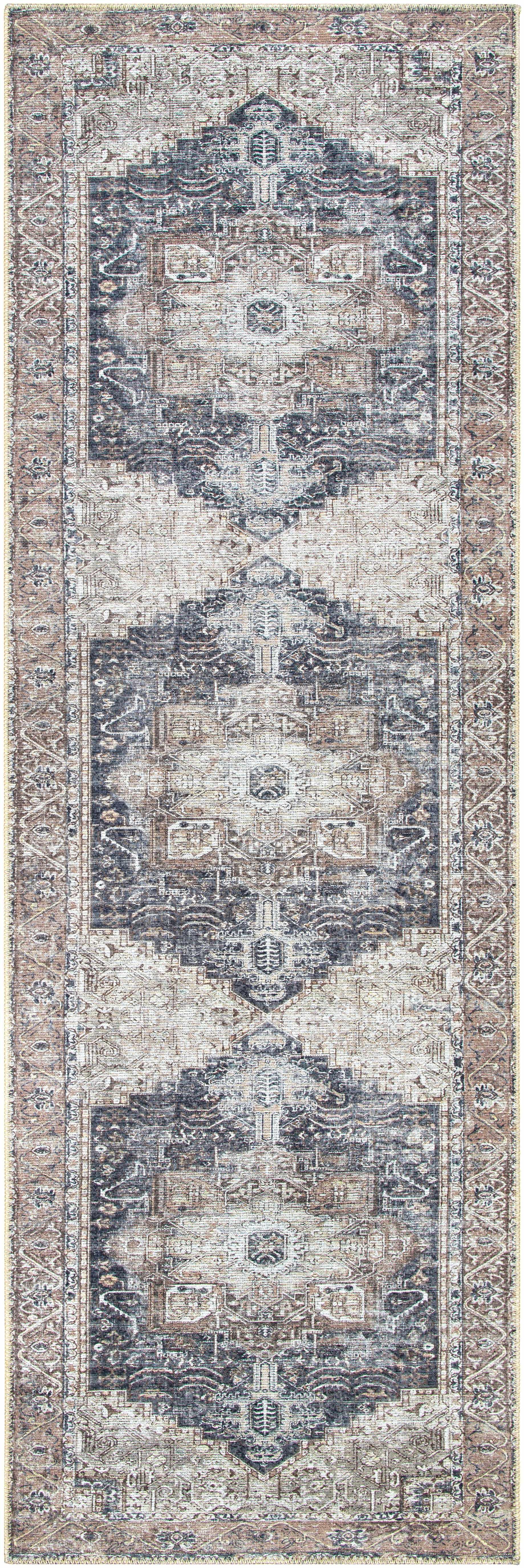 Beige Rosman Washable Area Rug - Clearance - PRHOMZ
