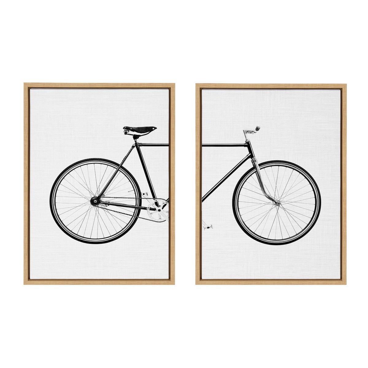 Sylvie Bicycle Framed Canvas by Simon Te of Tai Prints
