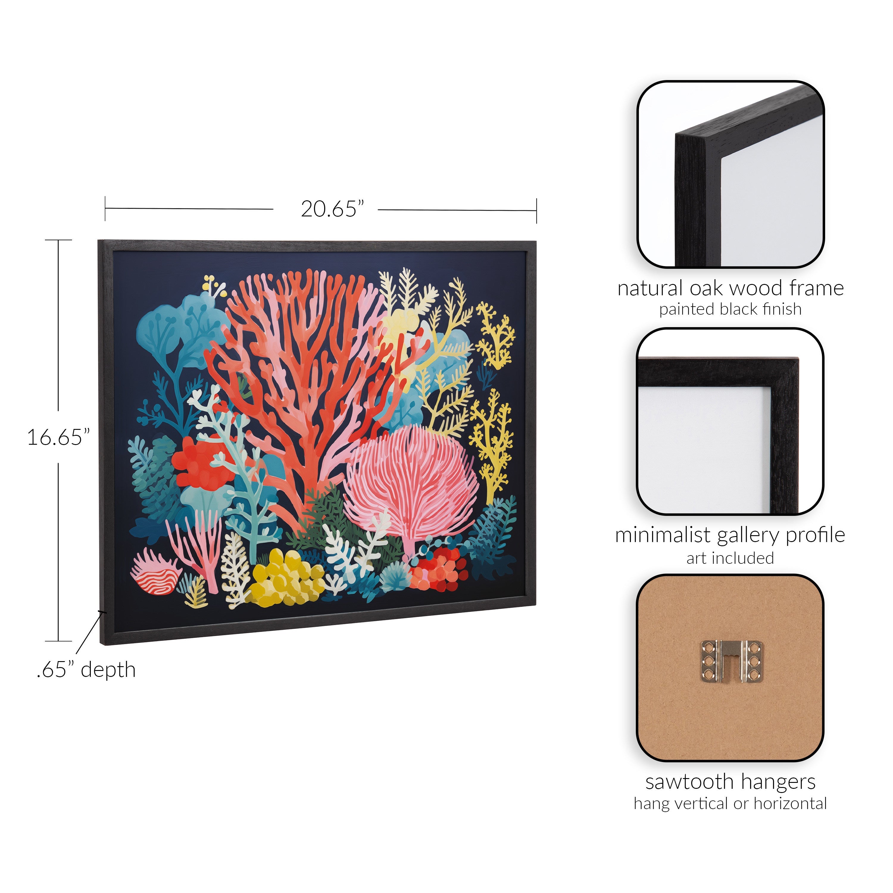 Gallery Bright Coral Underwater Ocean Print by The Creative Bunch Studio