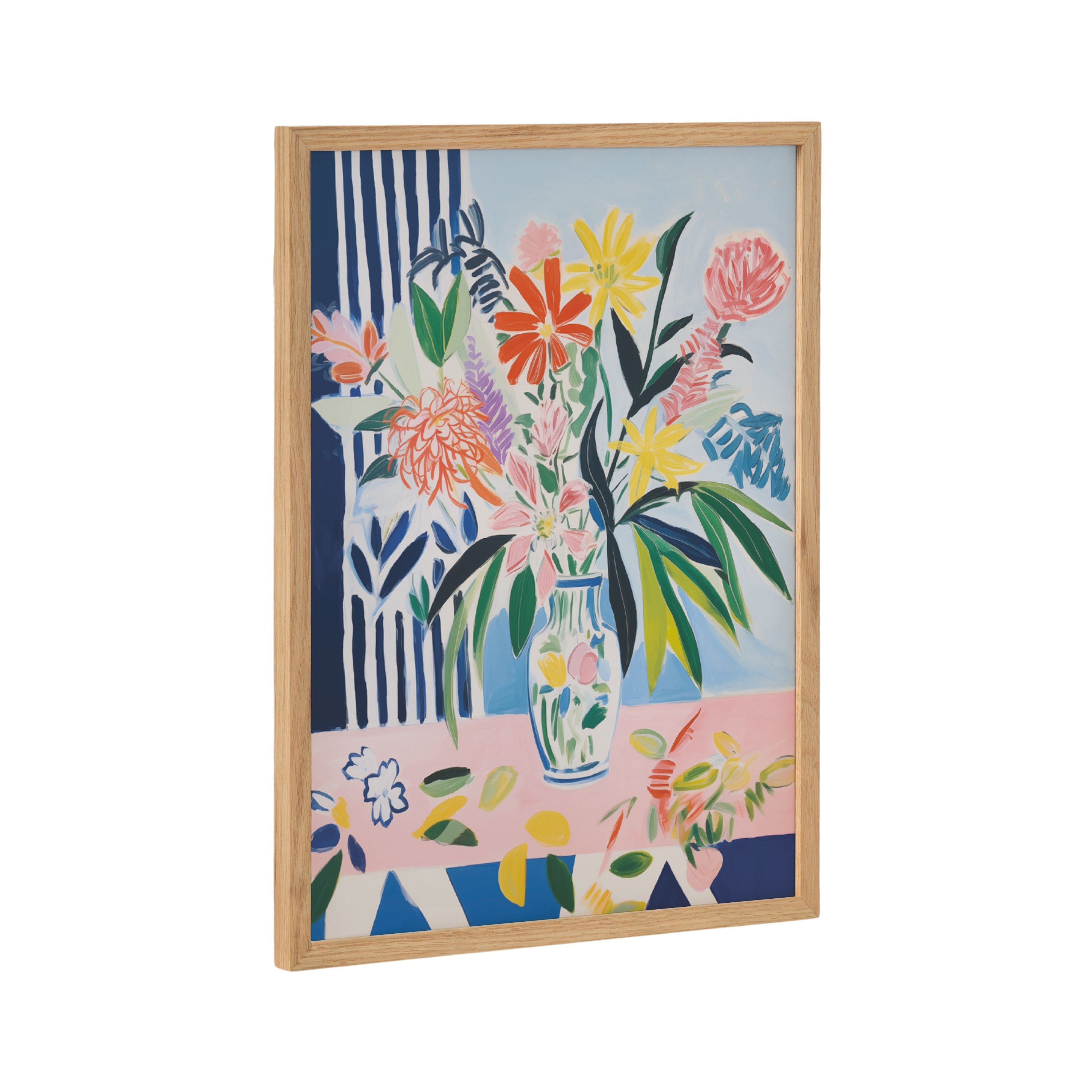 Gallery Cheerful Maximalist Flower Vase Print by The Creative Bunch Studio