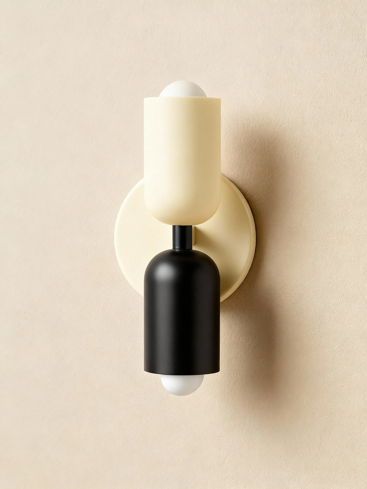 Colorful Modern Wall Sconce with Hand-Blown Glass Shade