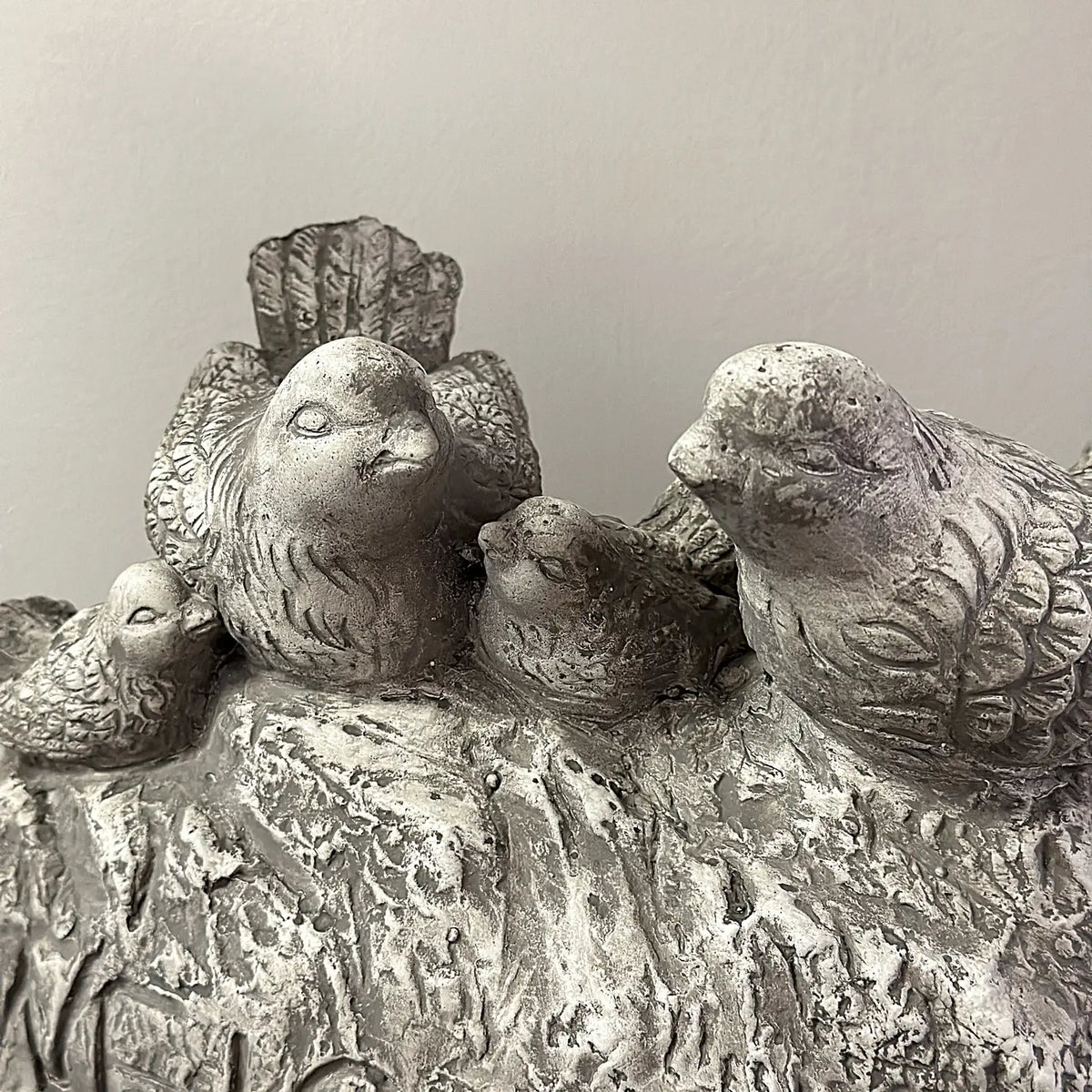 Cement Birds Statue Outdoor Welcome Sign