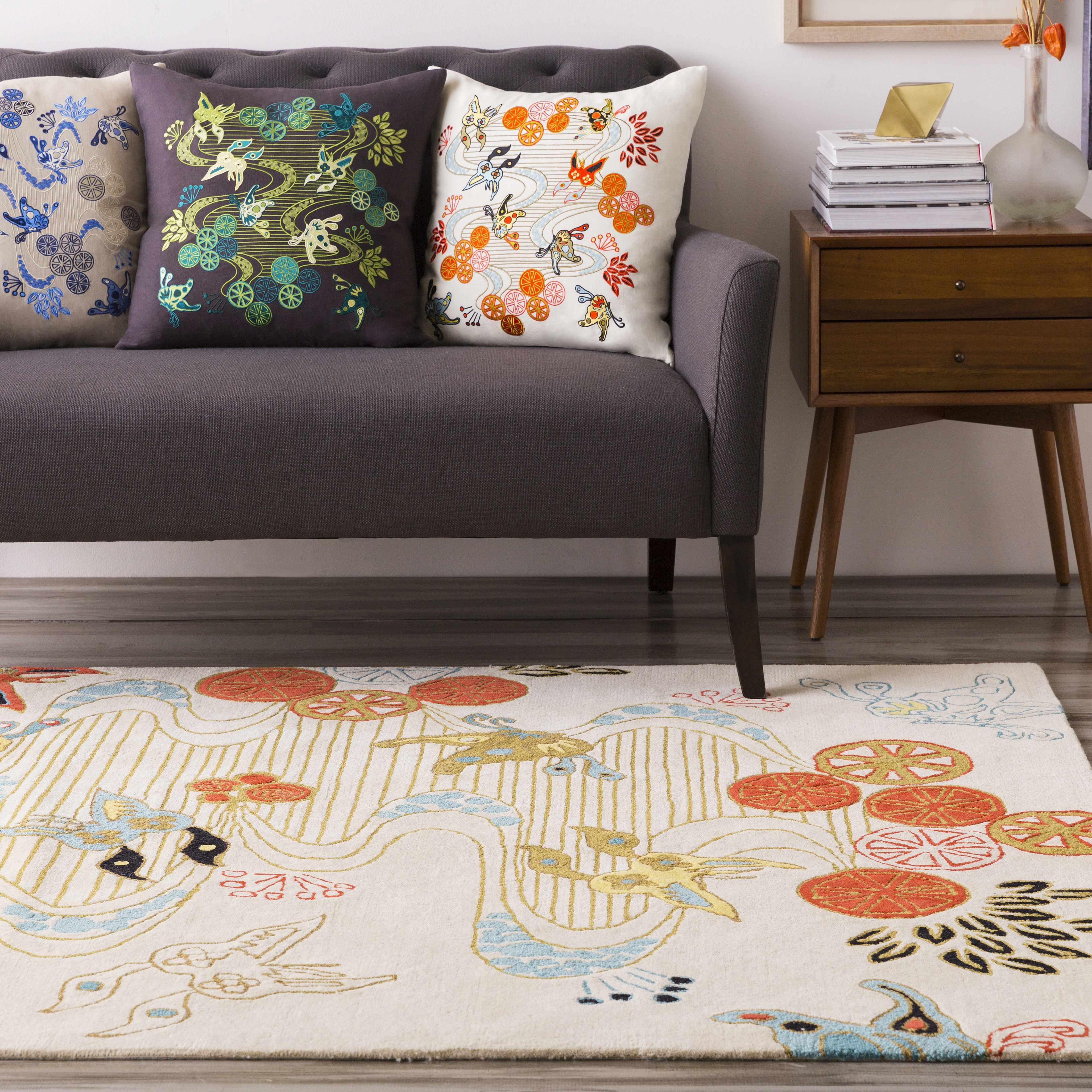 Zachary Blue Embroidered Butterfly Throw Pillow - Clearance - PRHOMZ