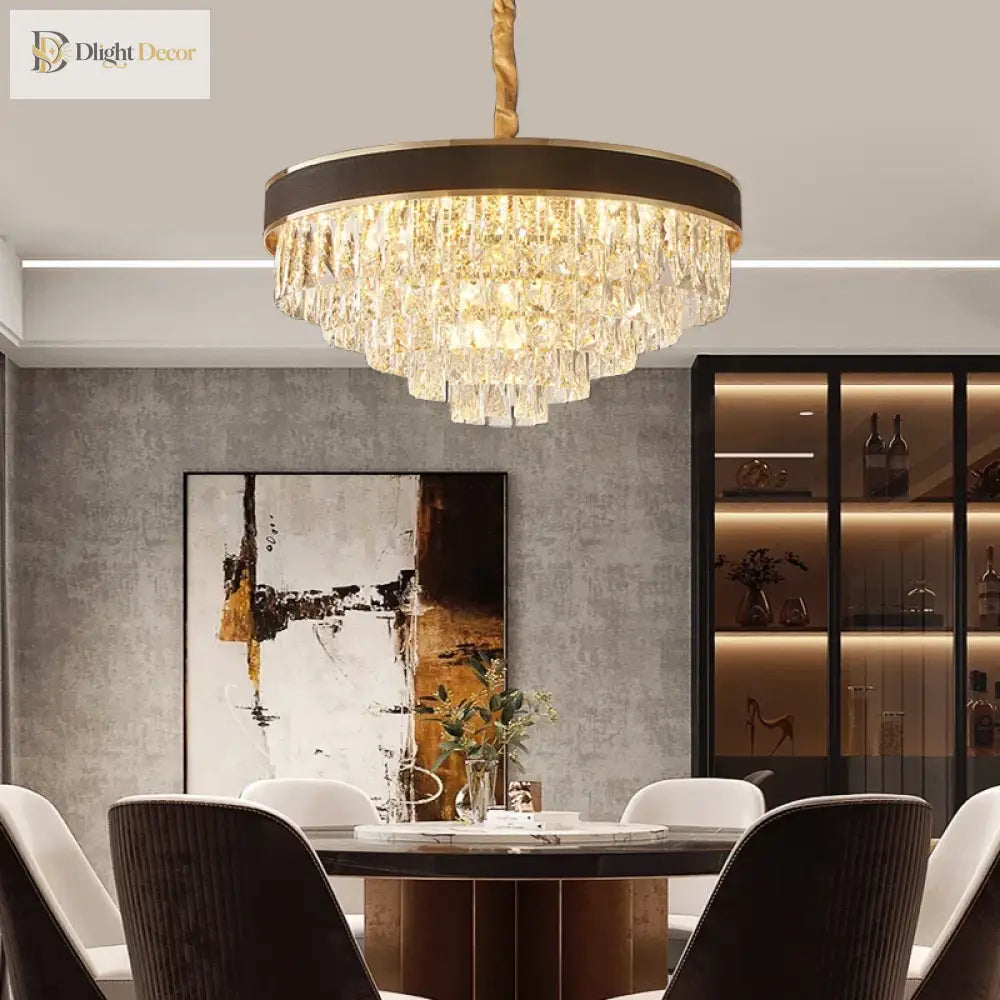 Elegant Black Chandelier | Modern Dining Room Lighting