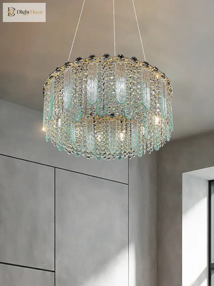 Elegant Crystal Chandelier | Bedroom & Bedside Lighting