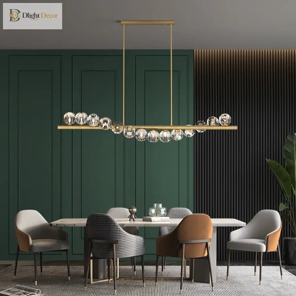 Elegant Crystal Chandelier | Kitchen Island Home Lighting