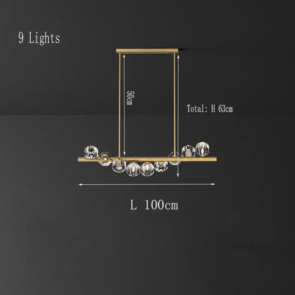 Elegant Crystal Chandelier | Kitchen Island Home Lighting