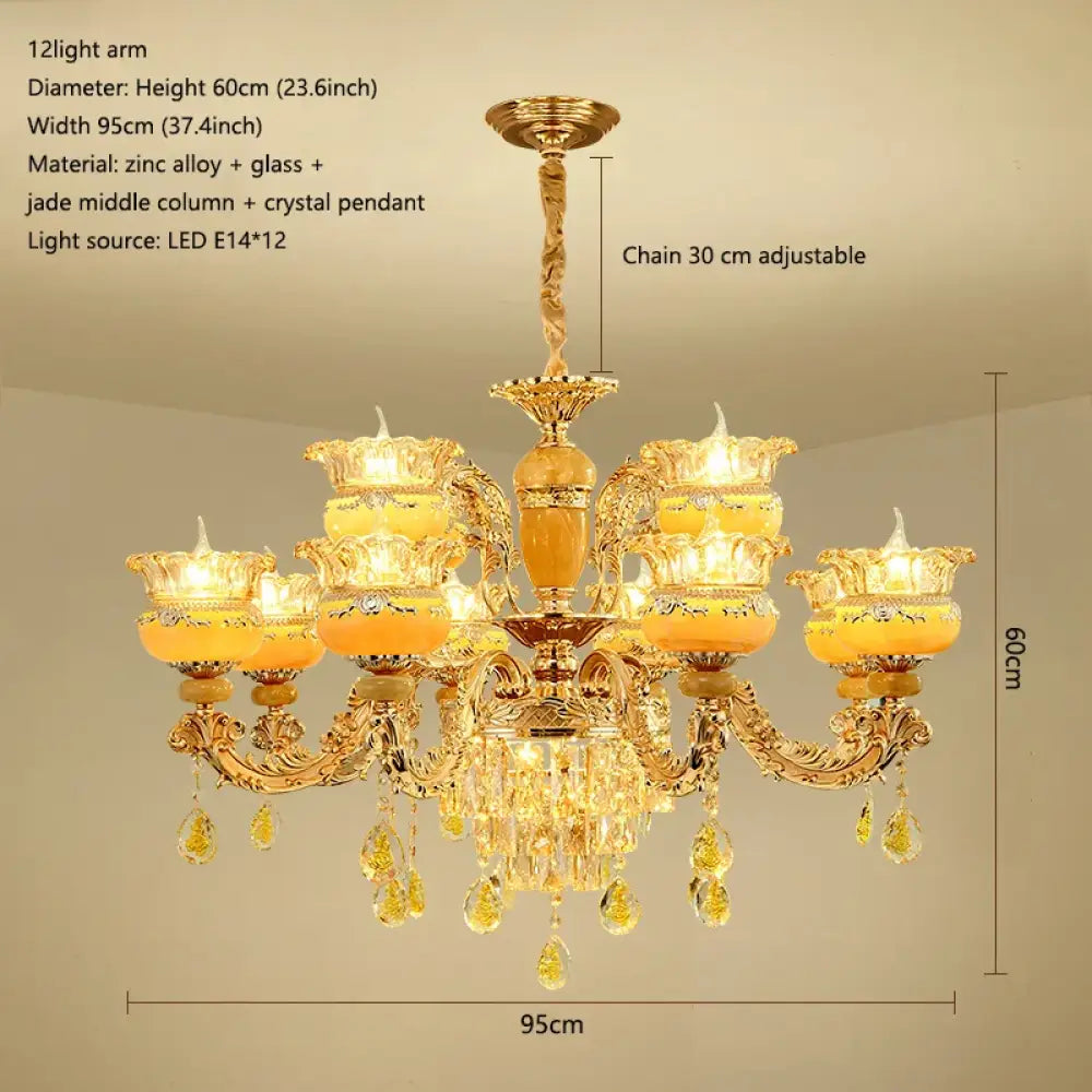Elegant Crystal Chandelier | Modern Bedroom Lighting