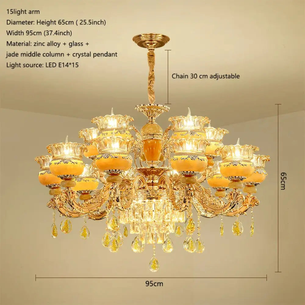 Elegant Crystal Chandelier | Modern Bedroom Lighting
