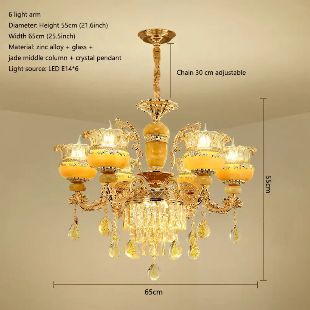 Elegant Crystal Chandelier | Modern Bedroom Lighting