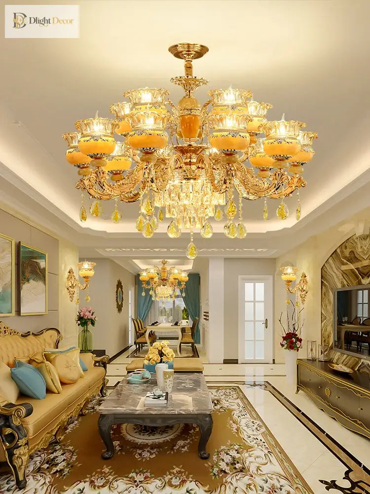 Elegant Crystal Chandelier | Modern Bedroom Lighting