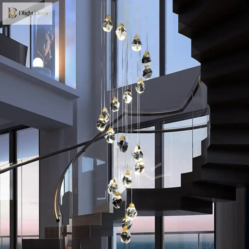 Elegant Crystal Chandelier | Modern Living Room Lighting