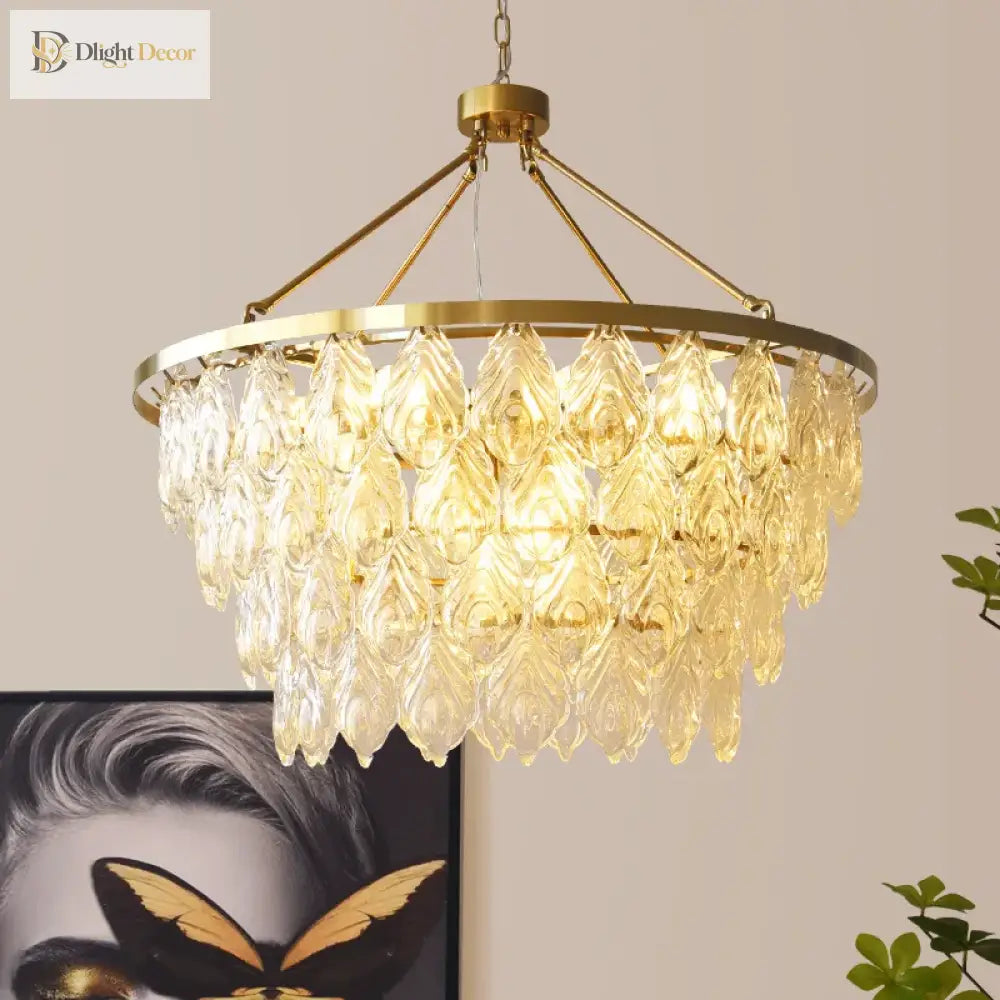 Elegant Gold Chandelier | Dining Room Home Lighting