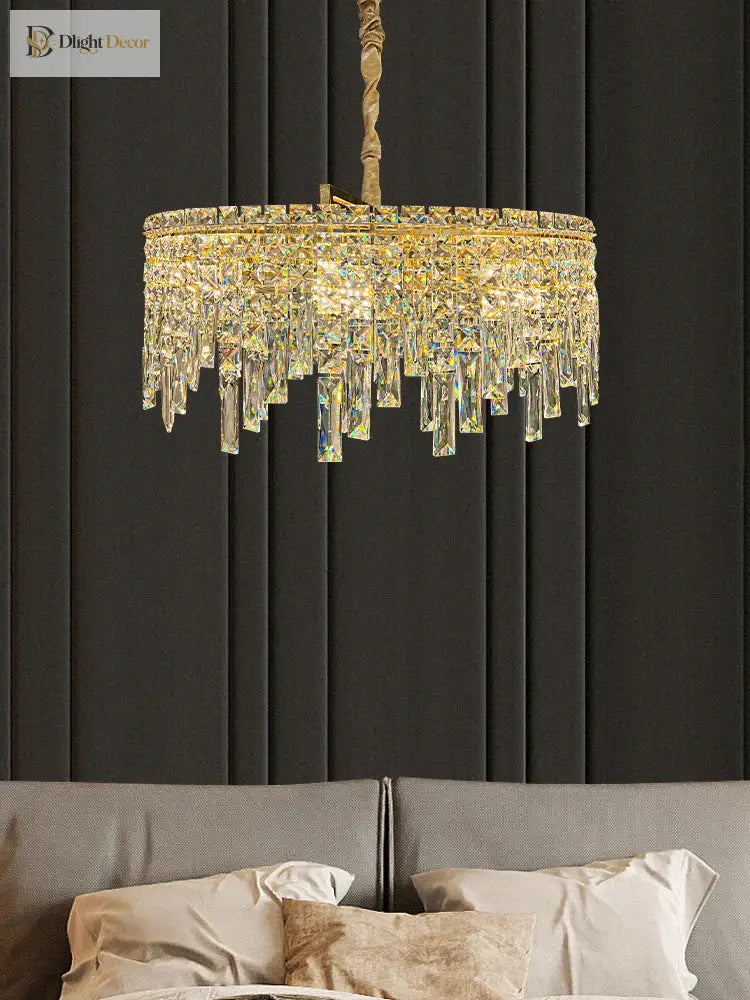 Elegant Gold Chandelier | Modern Dining Room Lighting