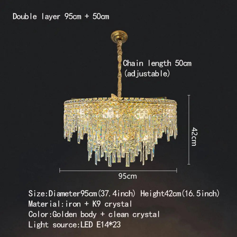 Elegant Gold Chandelier | Modern Dining Room Lighting