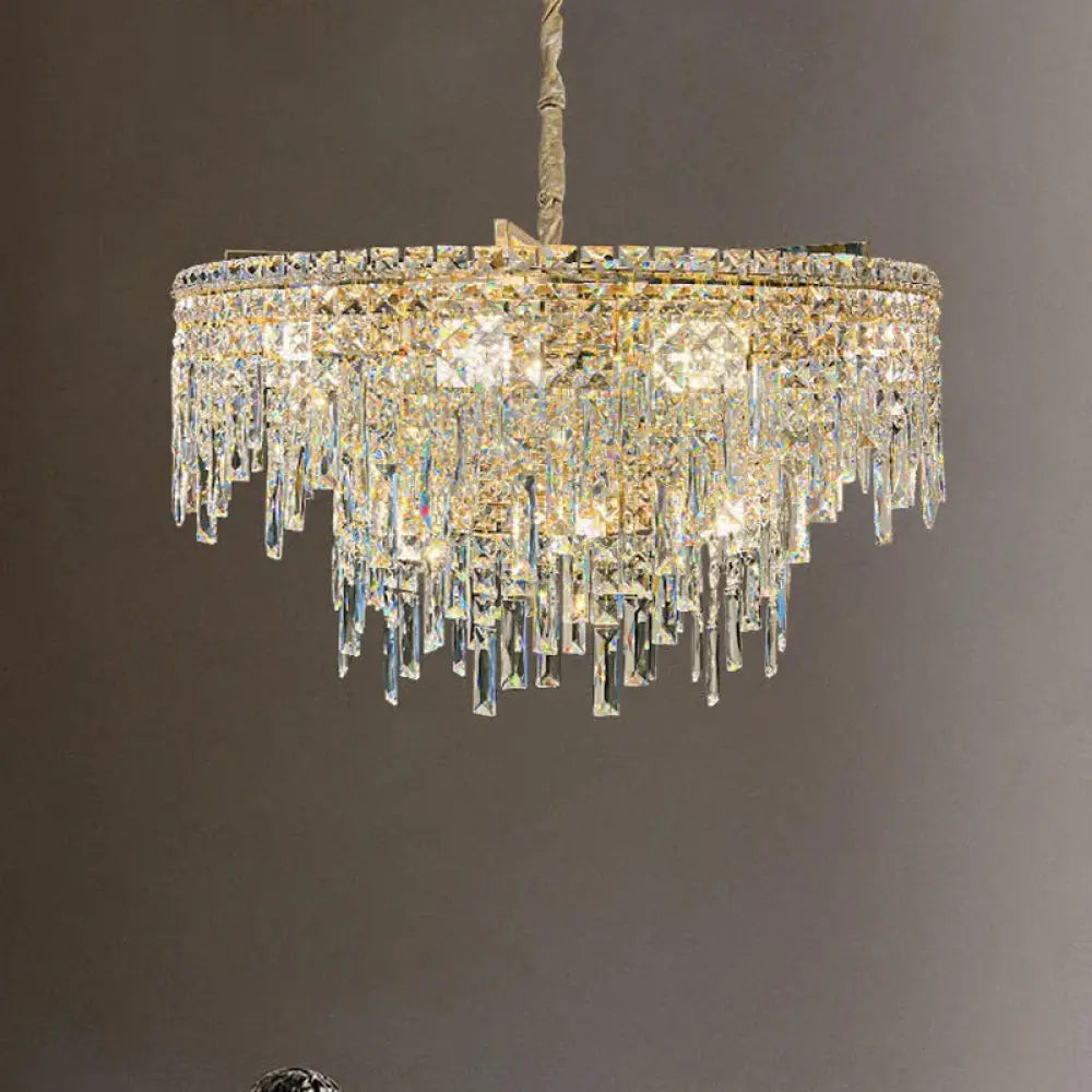 Elegant Gold Chandelier | Modern Dining Room Lighting